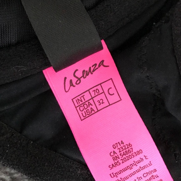 La SENZA Black Racer Back Bra 32C/34B - Picture 9 of 9